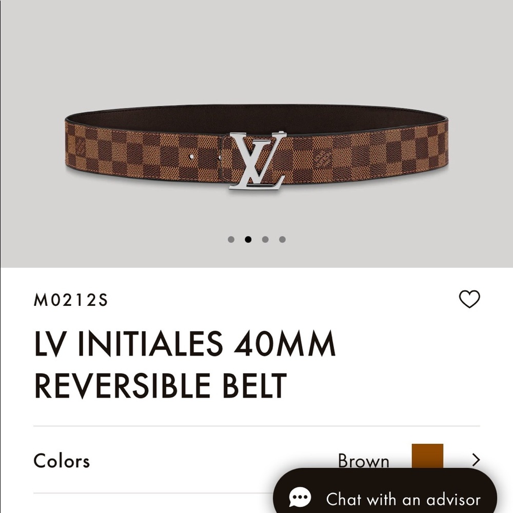 Louis Vuitton Reversible Monogram Belt